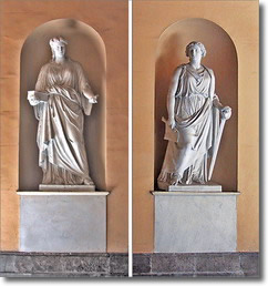 statue allegoriche femminili
