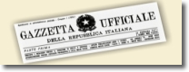 una riproduzione della gazzetta ufficiale