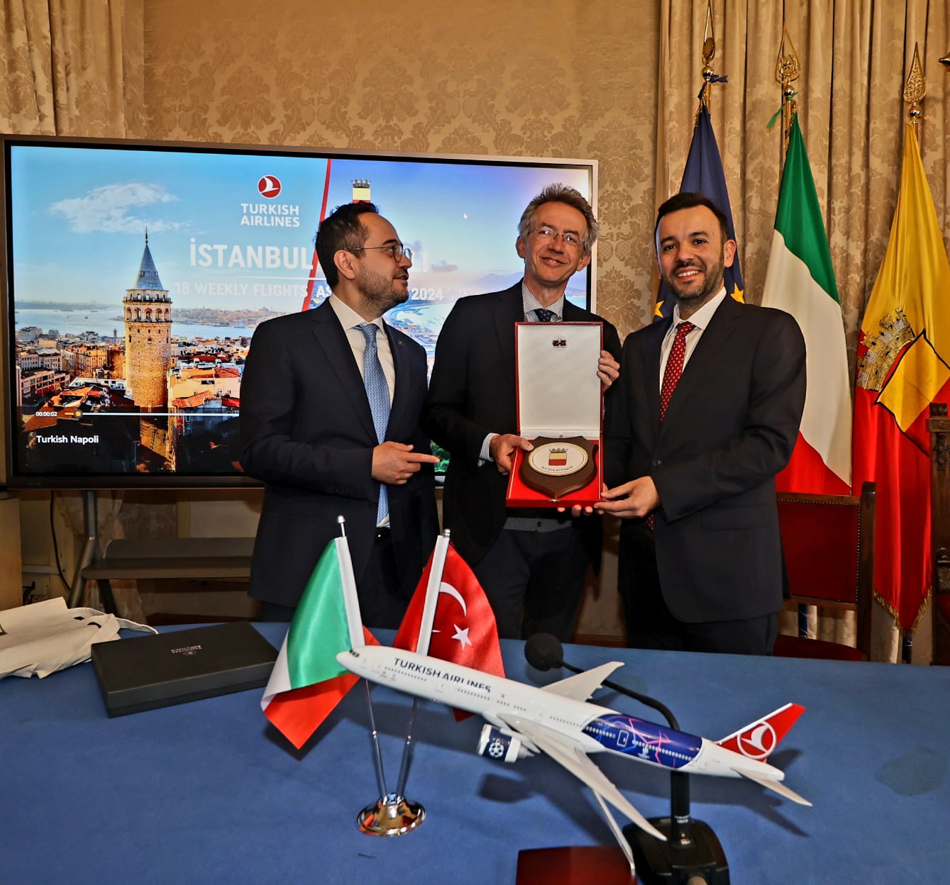Incremento dei voli Turkish Airlines da Napoli