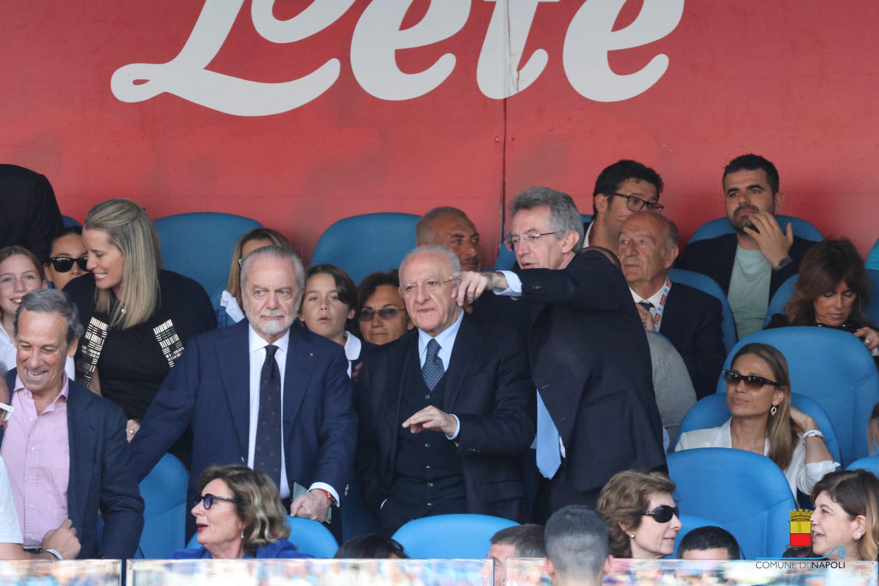 Il Sindaco alla festa per lo scudetto allo stadio Maradona