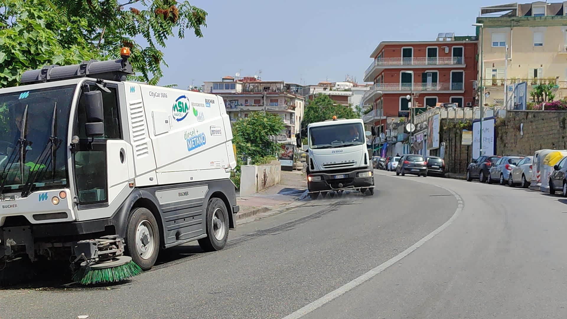 Pulizia strade via Manzoni - via Caravaggio