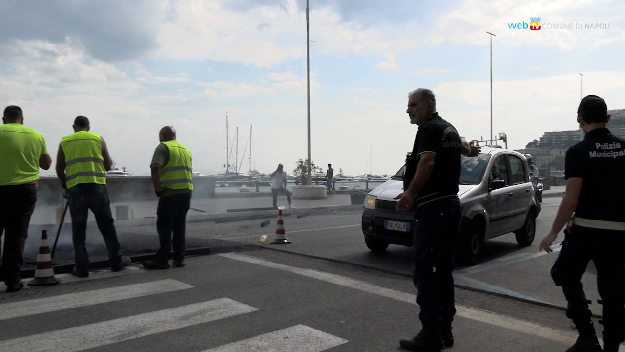 Dossi artificiali per l’attraversamento dei pedoni sul lungomare